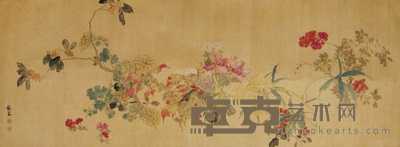 张兆祥 花卉 镜心 67×142cm
